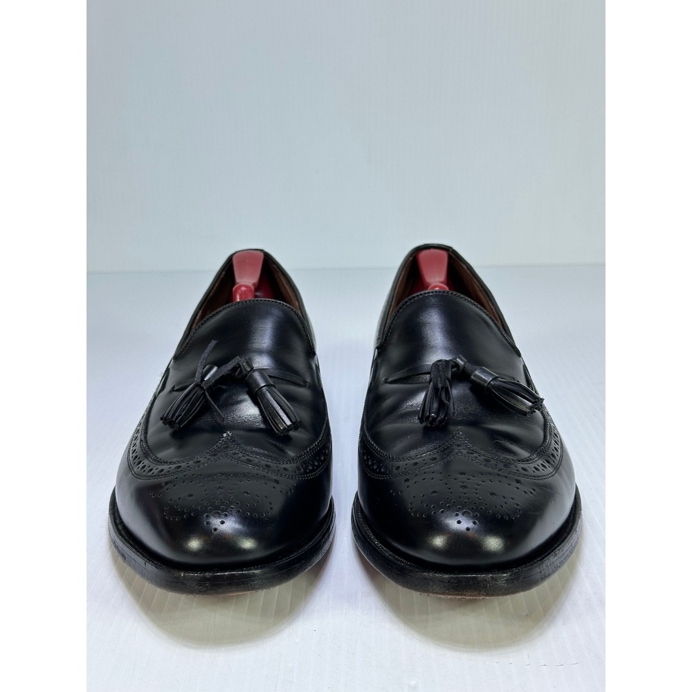 Allen Edmonds Manchester Black Leather Wingtip Tassel Loafers Mens 11 D 8507